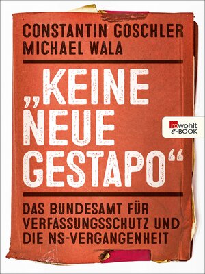 cover image of "Keine neue Gestapo"
